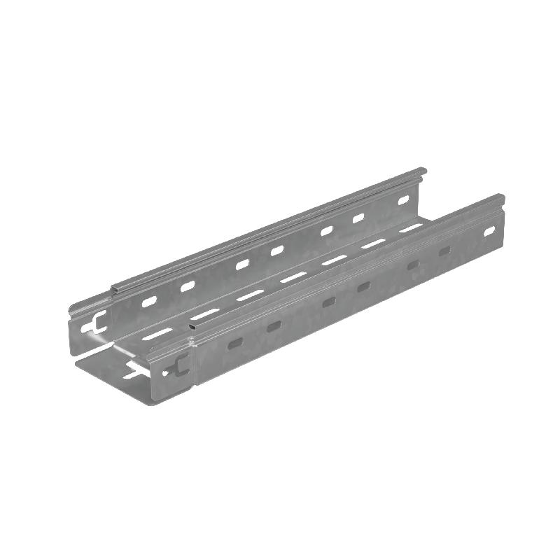 Лоток листовой перфорированный 100х50 L2500 сталь 0.7мм "БЫСТРЫЙ МОНТАЖ ПЛЮС" LPplus50-100-0.7-2500 КМ PL4946