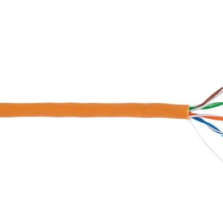 Кабель U/UTP кат.5E (класс D) 4 пары 100МГц ОЖ BC чистая медь внутр. LSZH нг(B)-HF оранж. (уп.305м) NETLAN EC-UU004-5...