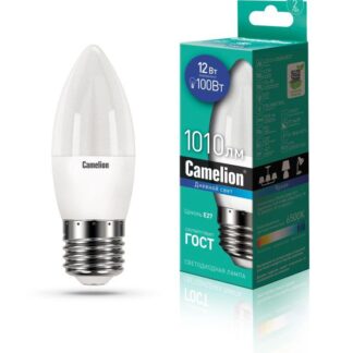 Лампа светодиодная LED12-C35/865/E27 12Вт 220В Camelion 13692