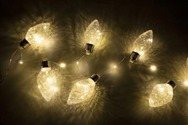 Гирлянда светодиодная "Ягоды" LDM50WW-BO-BS 1.5м 50LED тепл. бел. 0.6Вт IP20 элементы питания 3хAA SHLights...