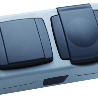 Выключатель 1-кл. в компл. розетка с крышкой IP55 Plus Makel 36064202
