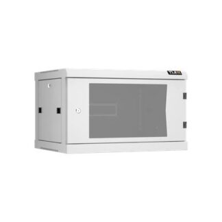 Шкаф настенный разборный 19дюйм 6U стекл. дверь Ш600хВ370хГ450мм 2 пары монтажных направляющих сер. TLK TWC-066045-R-...