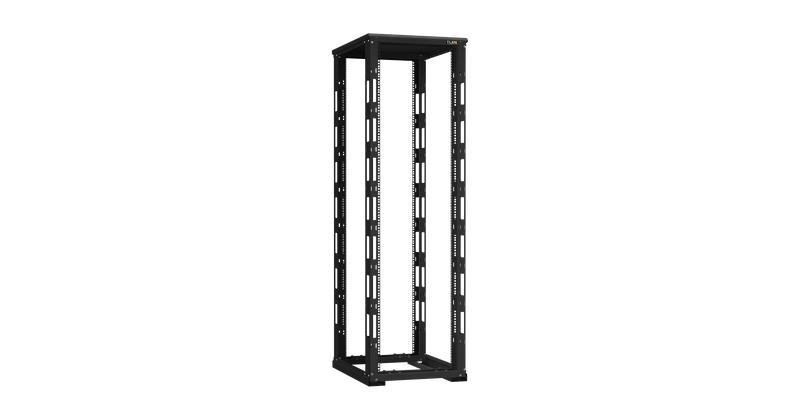 Стойка монтажная двухрамная с разборной рамой 19дюйм 42U Ш600хВ1995хГ800мм с крышей в разобран. виде черн. TLK TRD-42...
