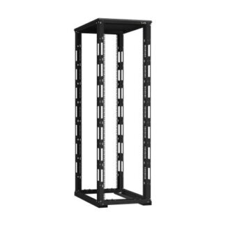 Стойка монтажная двухрамная с разборной рамой 19дюйм 42U Ш600хВ1995хГ1000мм с крышей в разобран. виде черн. TLK TRD-4...