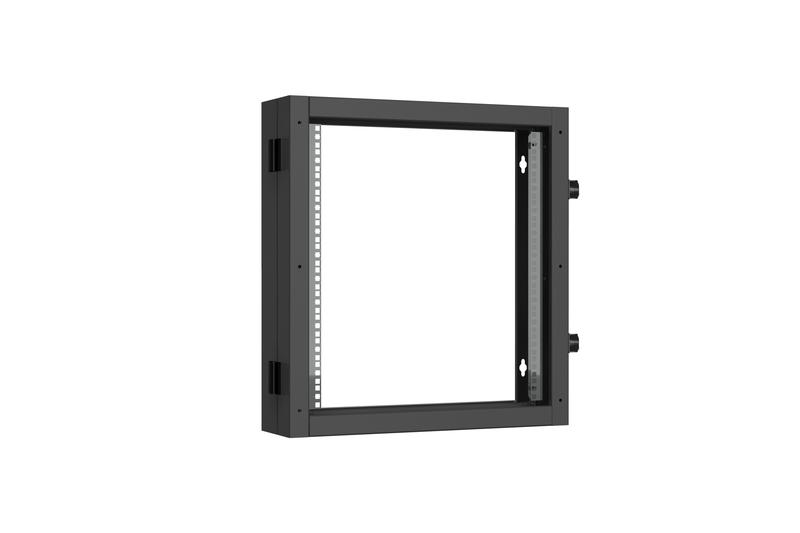 Секция пристенная поворотная 19дюйм 12U Ш600хВ636хГ156мм 1 пары L-образ. монтажных направляющих черн. RAL 9005. TLK T...