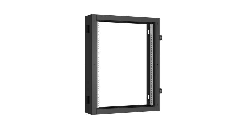 Секция пристенная поворотная 19дюйм 15U Ш600хВ770хГ156мм 1 пары L-образ. монтажных направляющих черн. RAL 9005. TLK T...