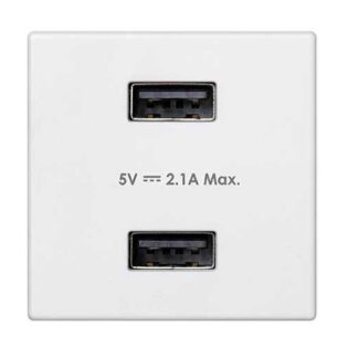 Устройство зарядное 2хUSB К45 5 В 2.1А бел. Simon Connect K126E-9