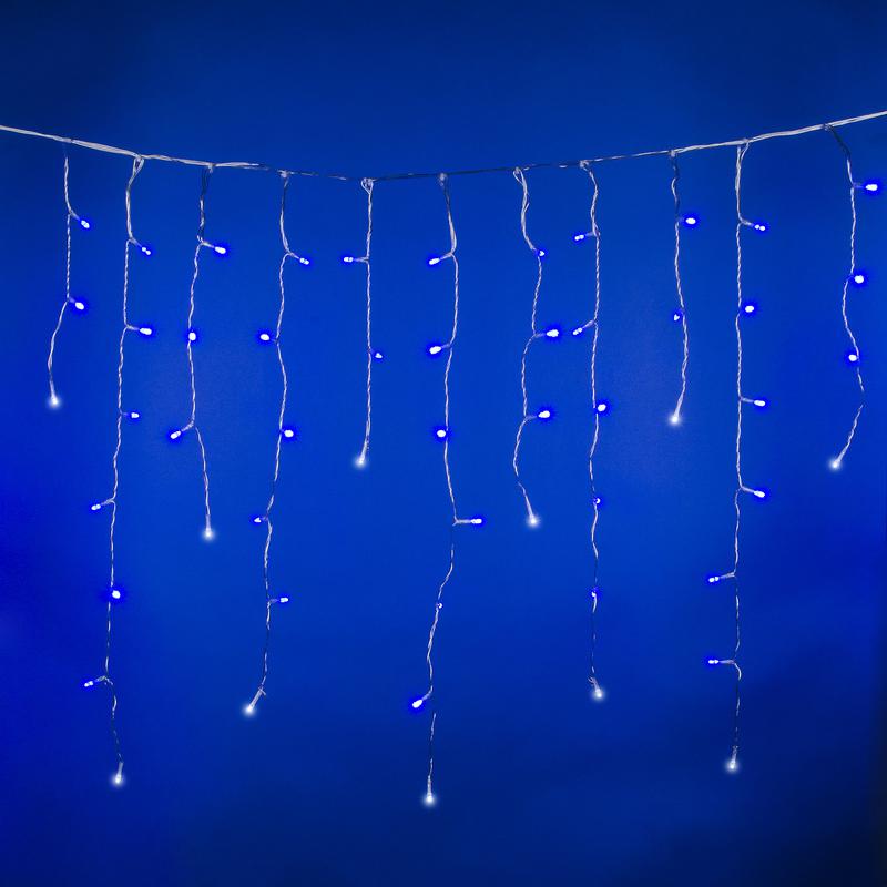 Гирлянда светодиодная "Бахрома" ULD-B3007-200/TTK BLUE-WHITE IP44 3м 200LED син./бел. с эффектом мерцания соединяемая...
