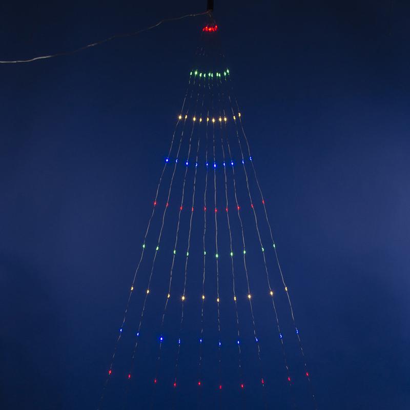 Гирлянда LED "Лучи росы" ULD-E0120-120/STA MULTI IP44 1.2м 10 нитей 120 диодов разноцвет. свет провод прозр. Uniel UL...