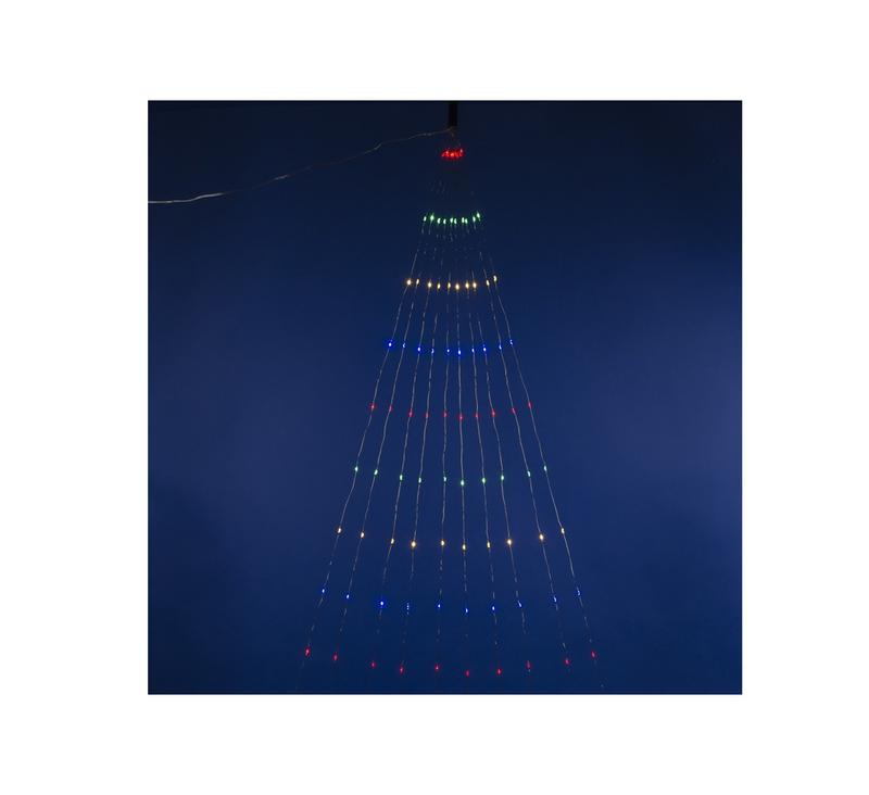 Гирлянда LED "Лучи росы" ULD-E0200-200/STA MULTI IP44 2м 10 нитей 200 диодов разноцвет. свет провод прозр. ...