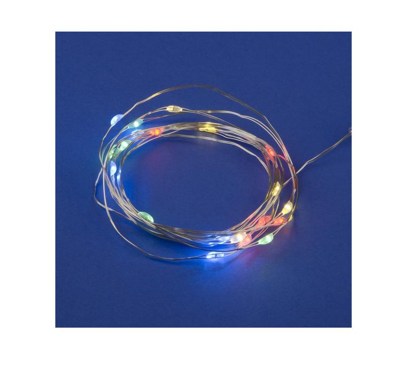 Гирлянда LED на батарейках ULD-S0200-020/DTB/3AA/RC RGB IP20 DEW 3AA (не в/к) "Роса" 2м 20 диодов RGB свет ...