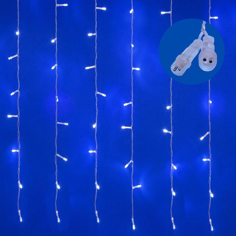 Занавес LED со статическим свечением ULD-C3020-240/STK WHITE IP44 3х2м соед. 240 диодов бел. свет провод прозр. Uniel...