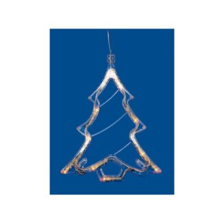 Фигура ULD-H1620-010/STA/3AAA WARM WHITE IP20 XMAS TREE Елочк 3AAA (не в/к) 18х19см подвес 10 LED провод прозр. Uniel...