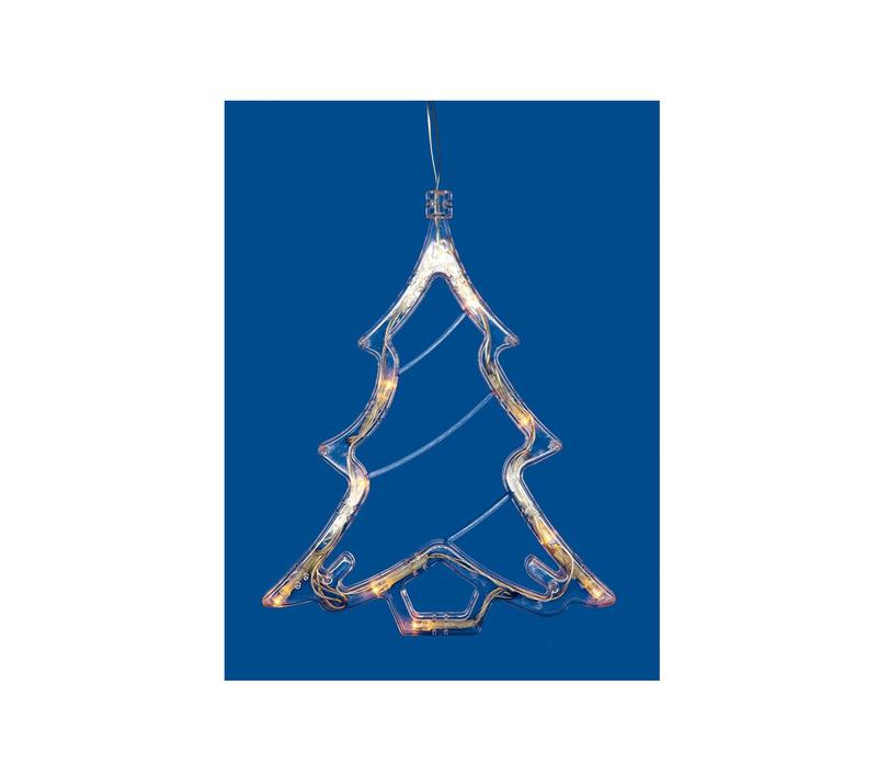 Фигура ULD-H1620-010/STA/3AAA WARM WHITE IP20 XMAS TREE Елочк 3AAA (не в/к) 18х19см подвес 10 LED провод прозр. Uniel...