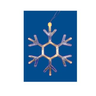 Фигура ULD-H1819-012/STA/3AAA WARM WHITE IP20 SNOWFLAKE Снежинка 3AAA (не в/к) 18х19см подвес 12 LED провод прозр. Un...
