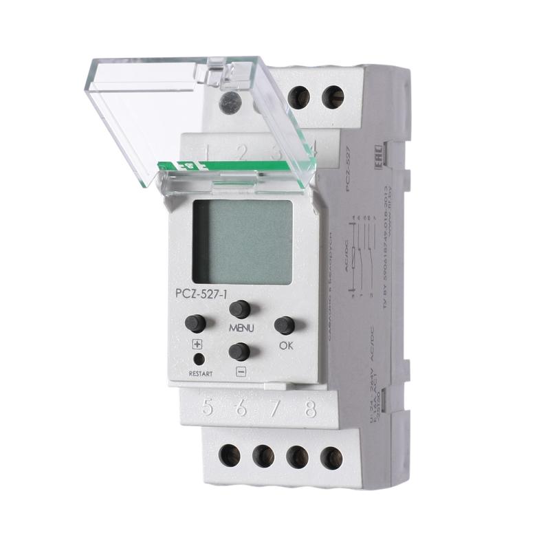 Реле времени астрономическое PCZ-527-1 суточн./недельн. 2мод.; 2 канала (режим работы настраивается для кажд. канала)...