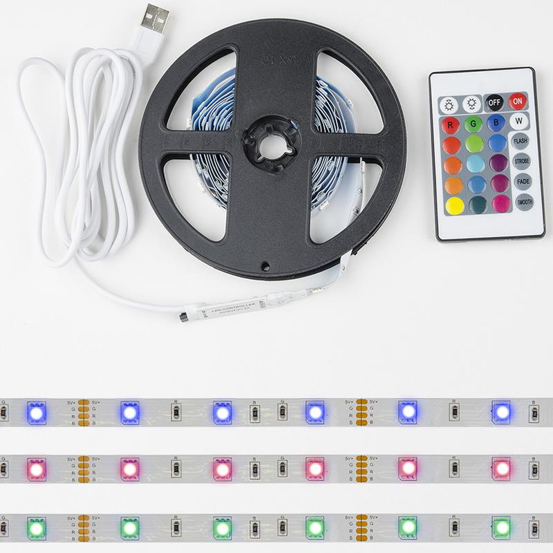 Лента светодиодная ULS-U12 3M/RGB/1.5M/USB/RC IP20 RUA02C24 IP20 гибкая на самоклеящейся основе пульт ДУ (в компл.) R...