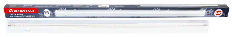 Светильник светодиодный LWL-2014-04CL 9Вт фито бел. Ultraflash 14076