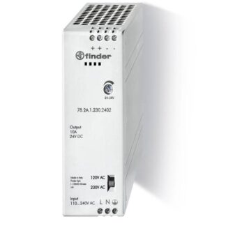 Источник питания импульсный компактный вход 120-240В AC/220В DC выход 24В DC 240Вт зарадка аккум. IP20 FINDER 782A123...