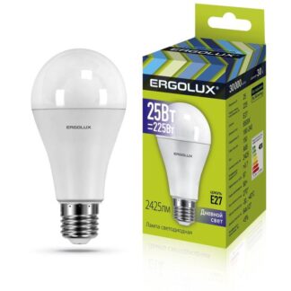 Лампа светодиодная LED-A65-25W-E27-6K ЛОН 25Вт E27 6500К 180-240В Ergolux 14228