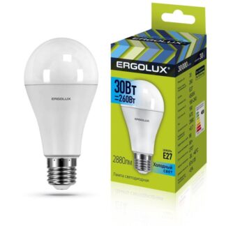Лампа светодиодная LED-A70-30W-E27-4K ЛОН 30Вт E27 4500К 180-240В Ergolux 14229
