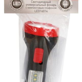 Фонарь LED16014 1 + 4SMD LED 2 реж. 1XR6 пласт блист-пакет Ultraflash 14253