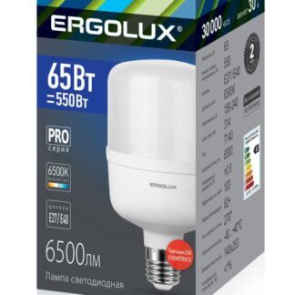 Лампа светодиодная LED-HW-65W-E40-6K PRO 65Вт 6500К холод. бел. E27/E40 150-270В Ergolux 14330