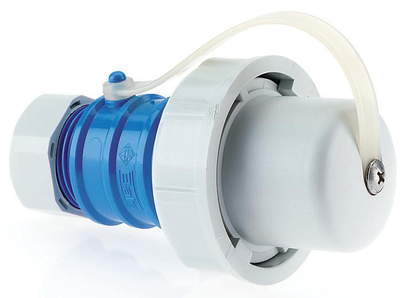 Вилка Schuko 16А 3п 2P+PE 250В IP67 с крышкой Bals 736