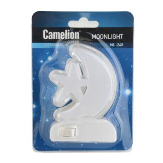 Светильник светодиодный NL-248 220В ночник с выкл. бел. Camelion 14355