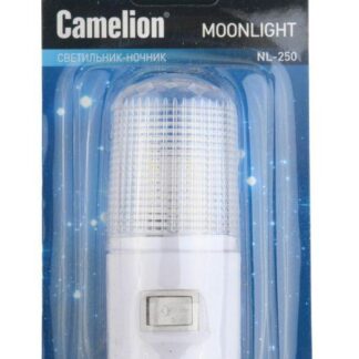 Светильник светодиодный NL-250 220В ночник с выкл. бел. Camelion 14357