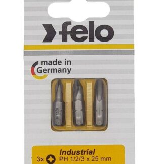 Бита крестовая PH 1/PH 2/PH 3х25 (блист.3шт) FELO 02293116