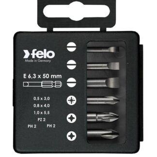 Набор бит SL/PZ/PH Industrial 50мм в кейсе 6 бит FELO 03092516