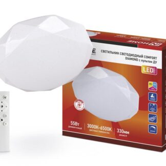 Светильник светодиодный COMFORT DIAMOND 55Вт 3000-6500К 4400лм 230В 330х80мм с пультом ДУ IN HOME 4690612035048