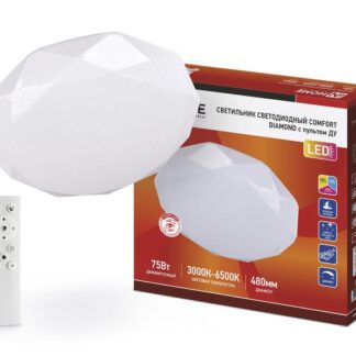 Светильник светодиодный COMFORT DIAMOND 75Вт 3000-6500К 6000лм 230В 480х80мм с пультом ДУ IN HOME 4690612034799
