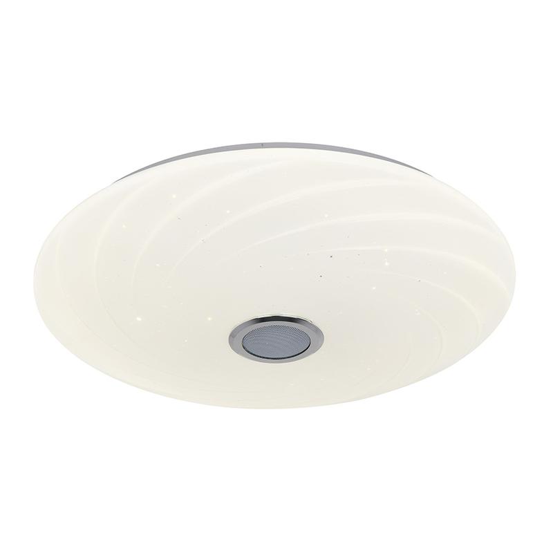 Светильник ULI-D291 72W/SW+RGB/50 MERCURY накладной диммир. пульт ДУ (в/к) Bluetooth колонка 3000К/4000К/6500К/RGB 57...