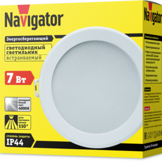 Светильник светодиодный 14 477 NDL-P3-7W-840-WH-LED 7Вт 4000К Navigator 14477
