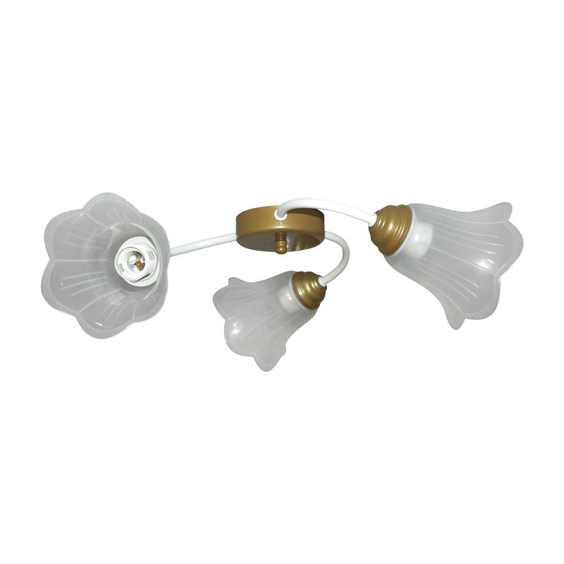 Светильник "Камила" 131 (плафон П0472) НСБ 01-3х60-133 Е27 ИУ бел. золото Элетех 1005404434