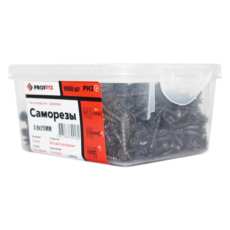 Саморез усиленный гипсокартон-дерево 3.8х25 (TWN) (контейнер) (уп.900шт) Tech-Krep PRO/Zitar 146423