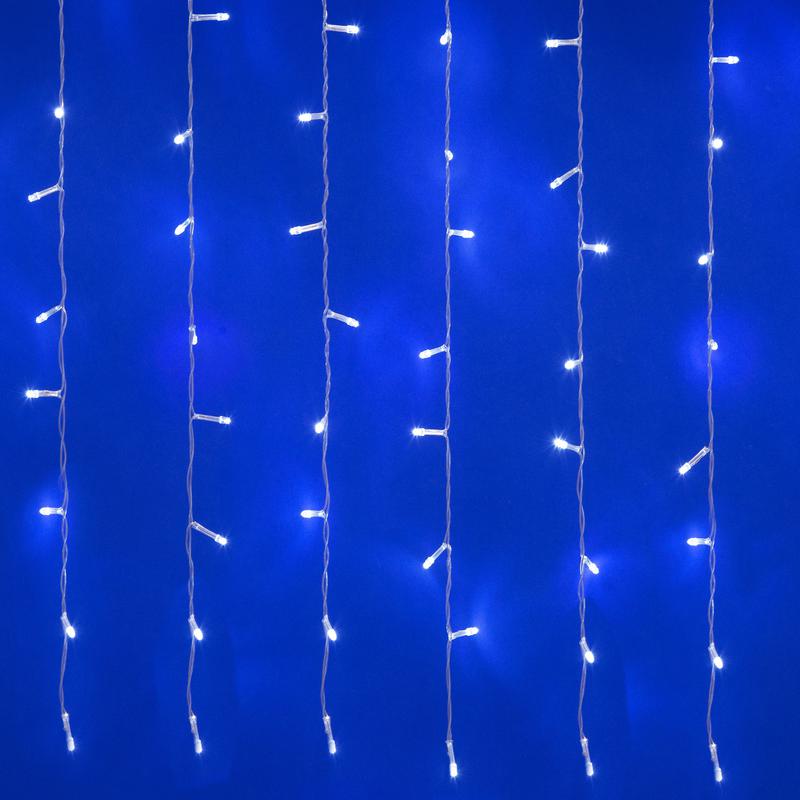 Занавес светодиодный ULD-C3020-384/DTA/RC WHITE IP44 3х2м 384 LED бел. свет провод прозр. gульт ДУ (в/к) Uniel UL-000...