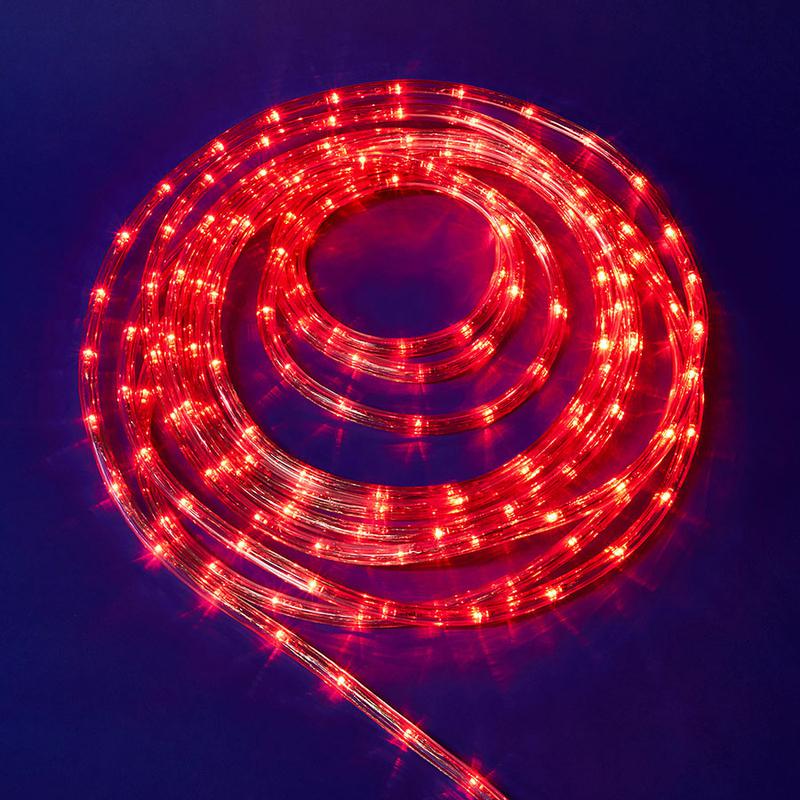 Гирлянда светодиодная ULD-D50 50M/С08 IP44 RED Дюралайт 50м с контроллером красн. свет провод бел. Uniel UL-00008580