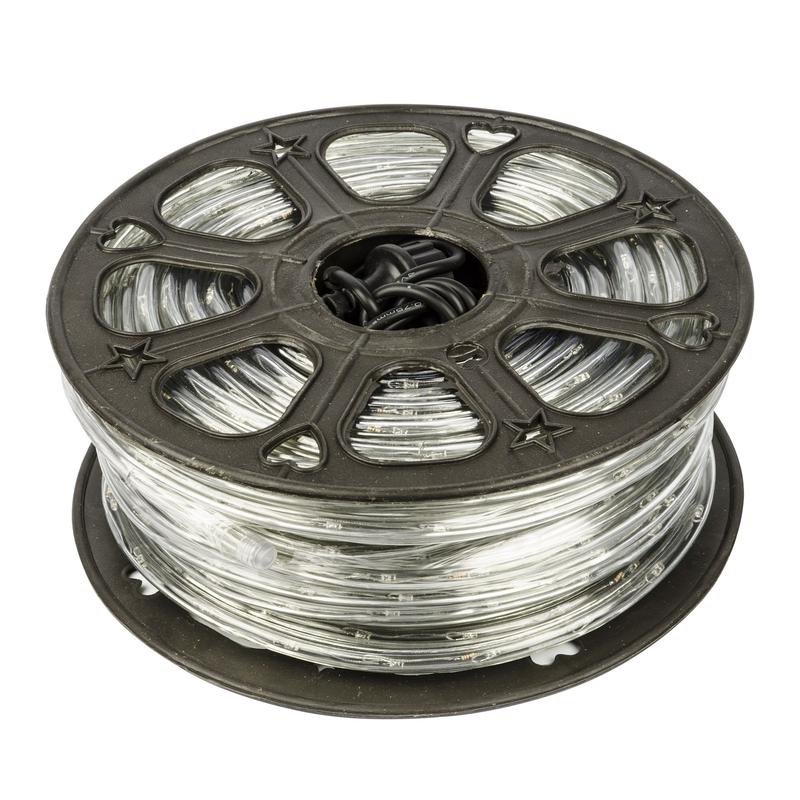 Гирлянда светодиодная ULD-D50 50M/С08 IP44 WARM WHITE Дюралайт 50м с контроллером тепл. бел. свет. провод бел. Uniel ...