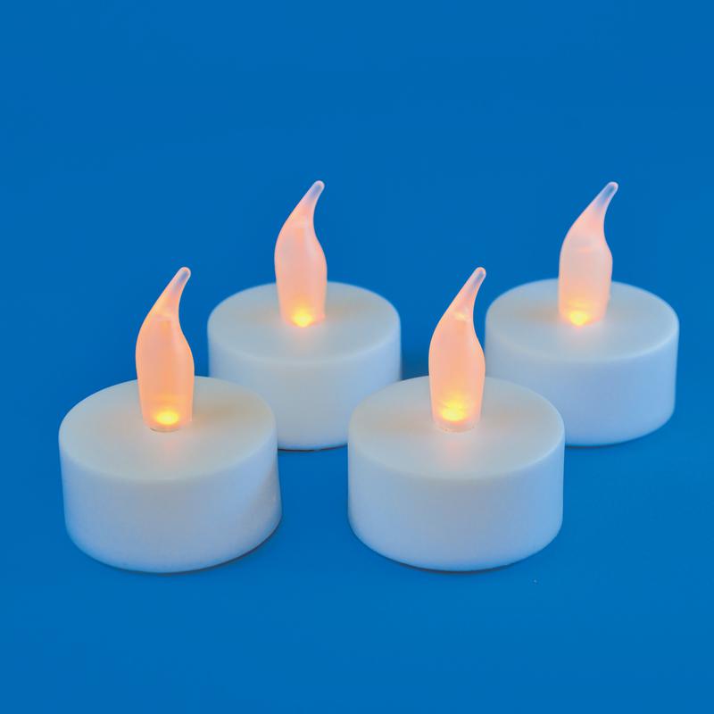 Фигура ULD-F070 WARM WHITE TEACANDLE SET4 "Свеча-таблетка" на батарейках CR2032 (в/к) 1 LED тепл. свет (уп.4шт) Uniel...