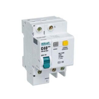 Выключатель автоматический дифференциального тока 2п (1P+N) C 40А 300мА тип AC ДИФ-101 со встроен. защит. от сверхток...