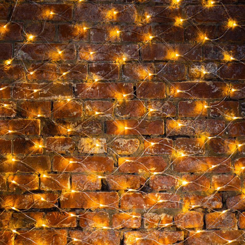 Гирлянда светодиодная "Сеть" 2х1.5м 288LED тепл. бел. 24Вт 230В IP65 свечение с динамикой провод ПВХ прозр. Neon-Nigh...
