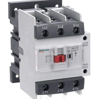 Контактор КМ-103 95А кат. 220В AC 1НО+1НЗ AC-3 DEKraft 22148DEK