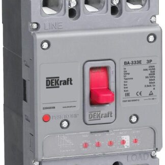 Выключатель автоматический 4п 250А 50кА ВА-333E электрон. расцеп. DEKraft 22503DEK