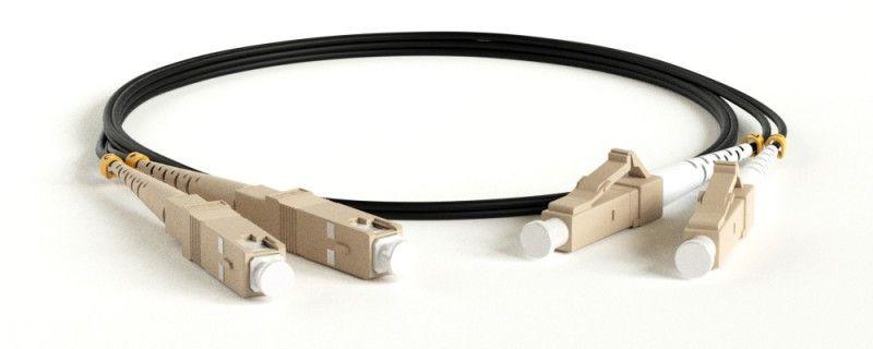 Патч-корд FC-D2-50-LC/PR-SC/PR-H-3M-LSZH-BK волоконно-оптический (шнур) MM50/125 LC-SC duplex LSZH 3м черн. Hyperline...