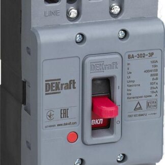 Выключатель автоматический 3п 50А 25кА ВА-302 DEKraft 22746DEK