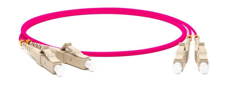 Патч-корд FC-D2-504-LC/PR-LC/PR-H-1M-LSZH-MG волоконно-оптический (шнур) MM50/125(OM4) LC-LC duplex 10G/40G LSZH 1м H...
