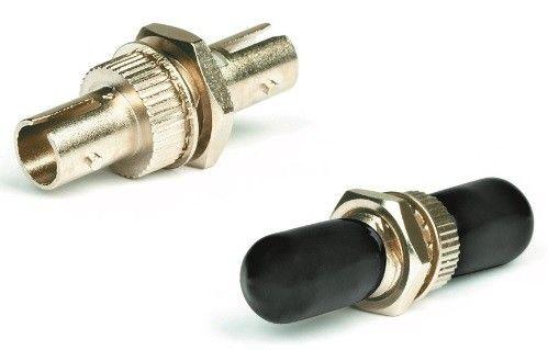 Адаптер проходной оптический FA-S00Z-ST/ST-N/BK-SL ST/UPC-ST/UPC SM/MM simplex корпус металл; черн. колпачки Hyperlin...